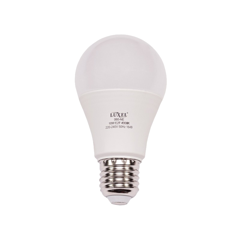 Лампа світлодіодна Luxel A60, 10Вт, E27, 4000К (060-NE)